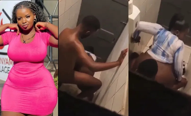 Nampeera Sex Video Fucked at Kenji's Toilet by Boyfriend